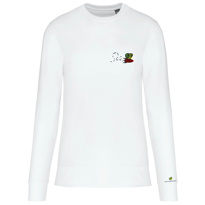 Fighter - Eco-responsible sweatshirt, round neck, unisex personalized embroidered