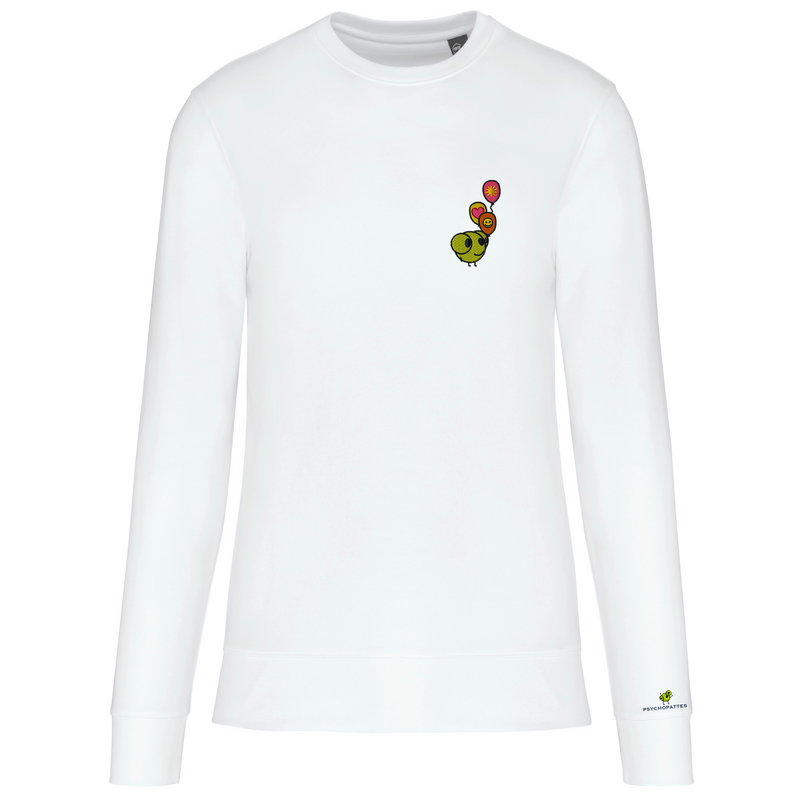 Positive - Eco-responsible sweatshirt, round neck, unisex personalized embroidered