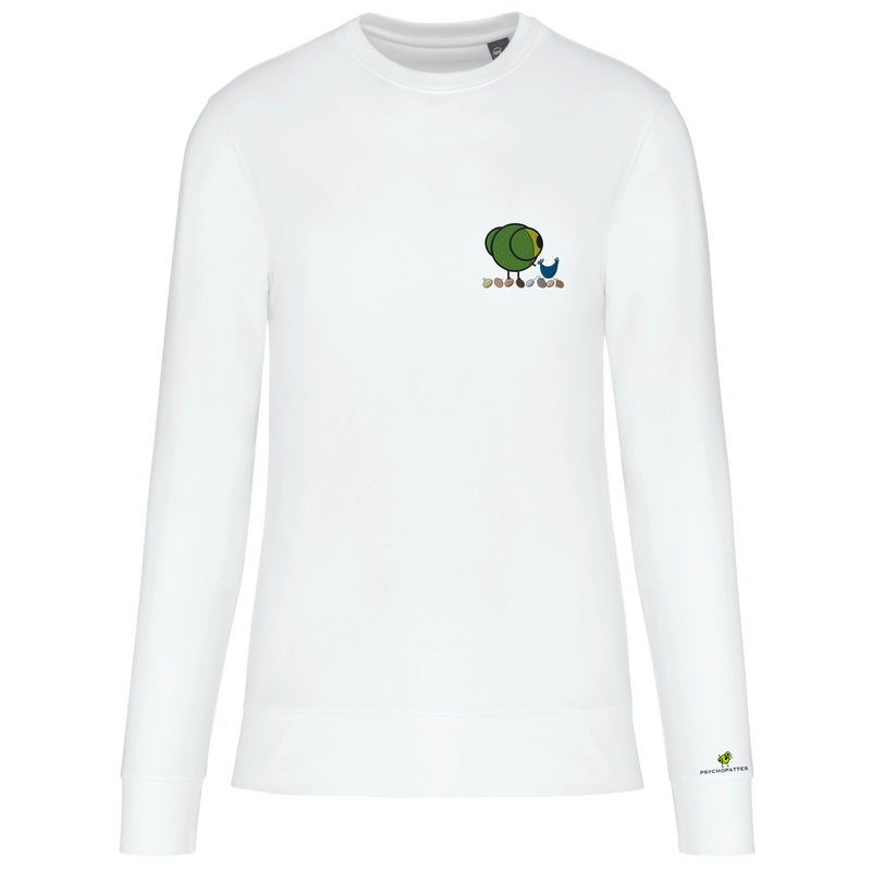 Careful - Eco-responsible sweatshirt, round neck, unisex personalized embroidered