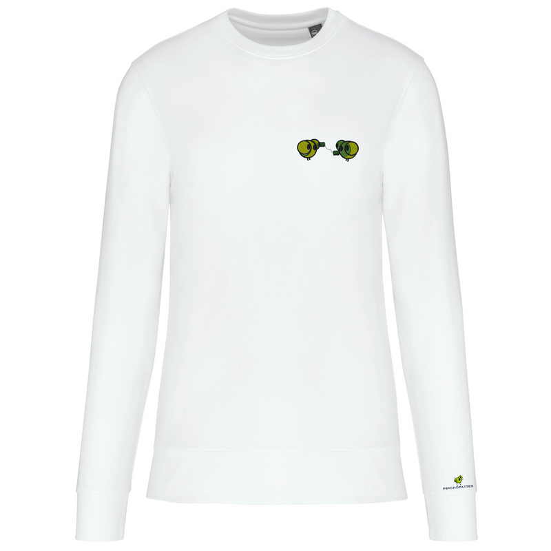 Listening - Eco-responsible sweatshirt, round neck, unisex personalized embroidered
